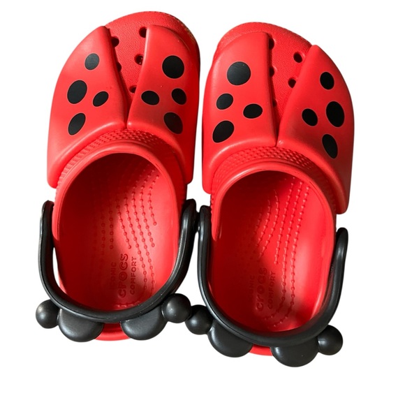 CROCS | Shoes | Crocs Toddler Girl Lady Bug Red And Black Clogs Size ...
